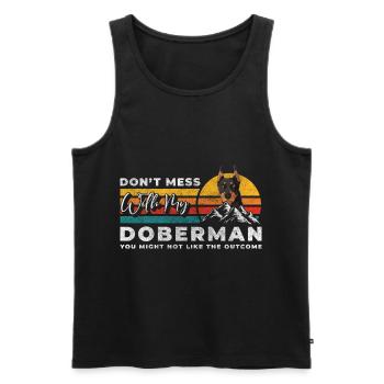 Guard Dog Owner Puppy Dog Love - Men's Premium Organic Tank Top - black - Front - Michal (187cm)