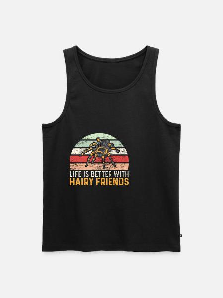 Hairy Friends Friendly Guy Gift - Men's Premium Organic Tank Top - black