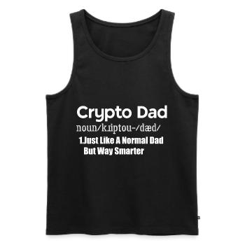 Crypto Dad Just Like A Normal Dad But Way Smarter - Men's Premium Organic Tank Top - black - Front - Michal (187cm)