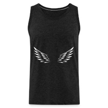 wing - Men's Premium Organic Tank Top - charcoal grey - Front - Alexander (188cm)