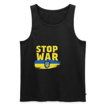 End War Affected Poison - Men's Premium Organic Tank Top - black - Front - AI Model Male 178 light (178cm)