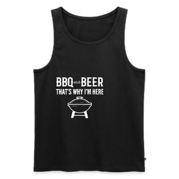 Grill und Bier Trinker Geschenk - Männer Premium Bio Tank Top - Schwarz - Vorne - AI Model Male 178 light (178cm)