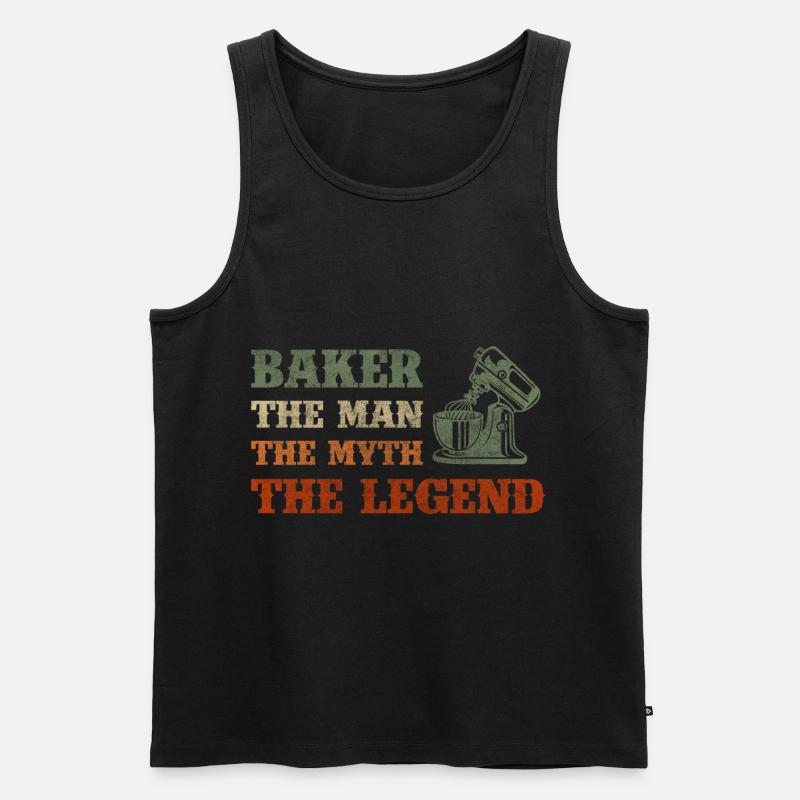 Baking rolls work - Men's Premium Organic Tank Top - black