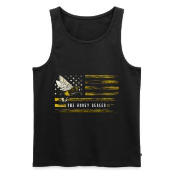 Bee Bumblebee Insect Bee - Men's Premium Organic Tank Top - black - Front - AI Model Male 178 light (178cm)
