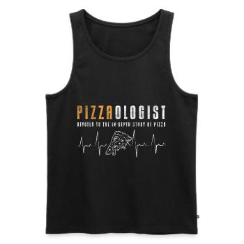 Pizza Hunger Four à pierre Pizza - Débardeur bio Premium Homme - noir - Devant - Michal (187cm)