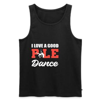 Good Pole Dance Pole Dancer -Enthusiast Gift - Men's Premium Organic Tank Top - black - Front - AI Model Male 178 light (178cm)