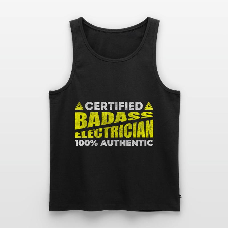 Electronics Technician Profession Voltage High Voltage Men's Premium Organic Tank Top