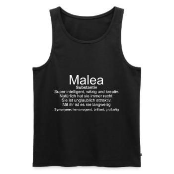 Name Definition Marlene - Men's Premium Organic Tank Top - black - Front - AI Model Male 178 light (178cm)