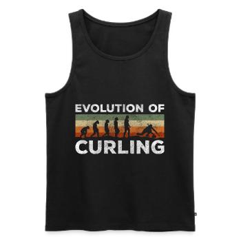 Curling Team Winner Sticks Sporty - Men's Premium Organic Tank Top - black - Front - AI Model Male 178 light (178cm)
