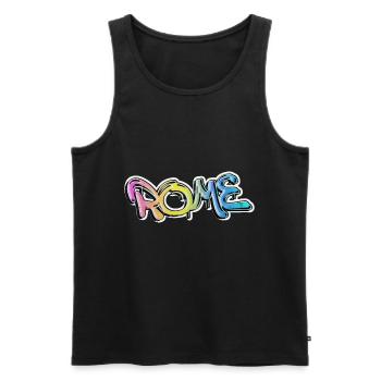 Rom Rome Italien Stadt Graffiti Spray Sprayer - Männer Premium Bio Tank Top - Schwarz - Vorne - Michal (187cm)