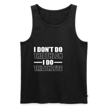 Ich mache Triathlet Athlet Gift - Männer Premium Bio Tank Top - Schwarz - Vorne - Michal (187cm)