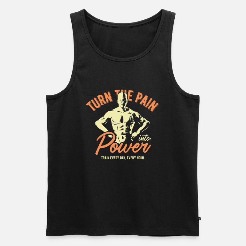 Power - Männer Premium Bio Tank Top - Schwarz