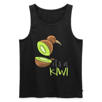 Kiwi Fruit Kiwi Bird - Men's Premium Organic Tank Top - black - Front - AI Model Male 178 light (178cm)