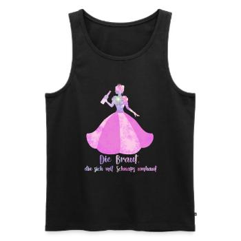 Die Braut Die Sich Mit Schnaps Umhaut - Männer Premium Bio Tank Top - Schwarz - Vorne - AI Model Male 178 light (178cm)