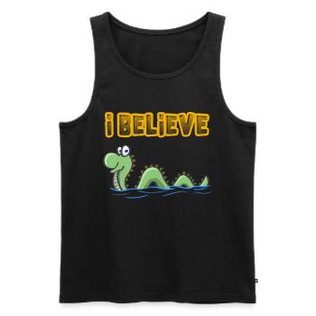 I Believe In Nessie Loch Ness - Männer Premium Bio Tank Top - Schwarz - Vorne - AI Model Male 178 light (178cm)