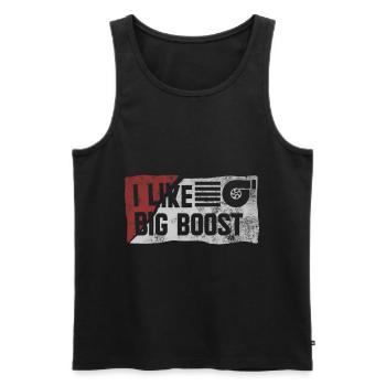 I Like Big Boost - Débardeur bio Premium Homme - noir - Devant - AI Model Male 178 light (178cm)