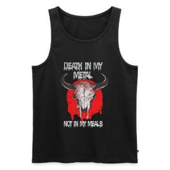 Vegan Death Metal - Débardeur bio Premium Homme - noir - Devant - Michal (187cm)