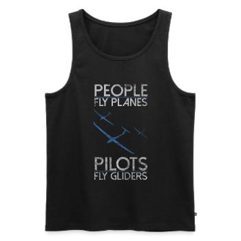 Segelfliegen Pilot - Männer Premium Bio Tank Top - Schwarz - Vorne - AI Model Male 178 light (178cm)