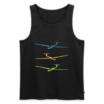 Segelfliegen Thermik Segelflugzeug - Männer Premium Bio Tank Top - Schwarz - Vorne - AI Model Male 178 light (178cm)