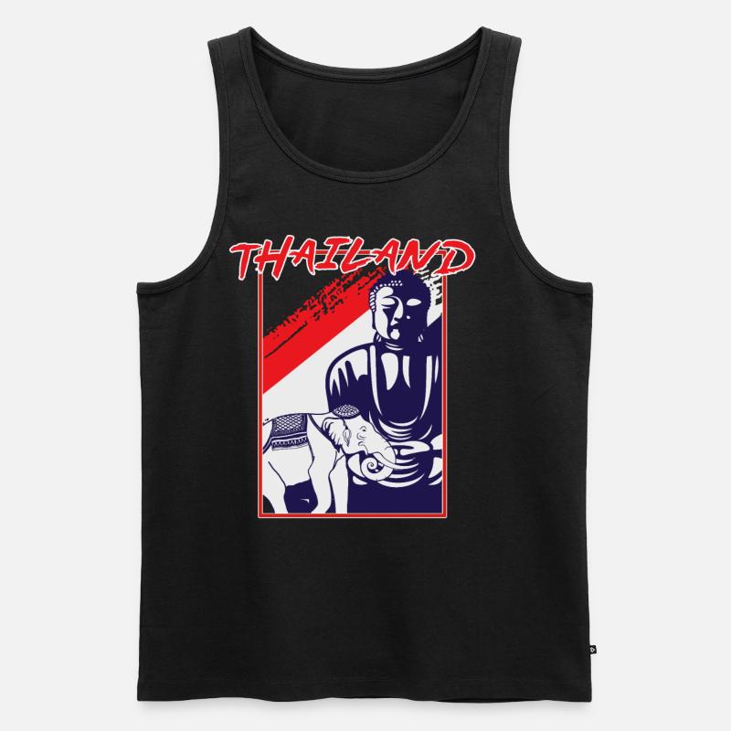 Tailand Land Reise Geschenk - Männer Premium Bio Tank Top - Schwarz