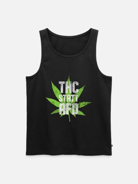 Thc Statt Afd Drôle Cannabis - Débardeur bio Premium Homme - noir