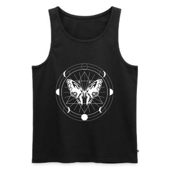 Blackcraft moon phase moth - Men's Premium Organic Tank Top - black - Front - AI Model Male 178 light (178cm)