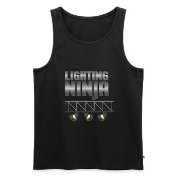 Light Ninja Maintenance Technician Gift - Men's Premium Organic Tank Top - black - Front - AI Model Male 178 light (178cm)