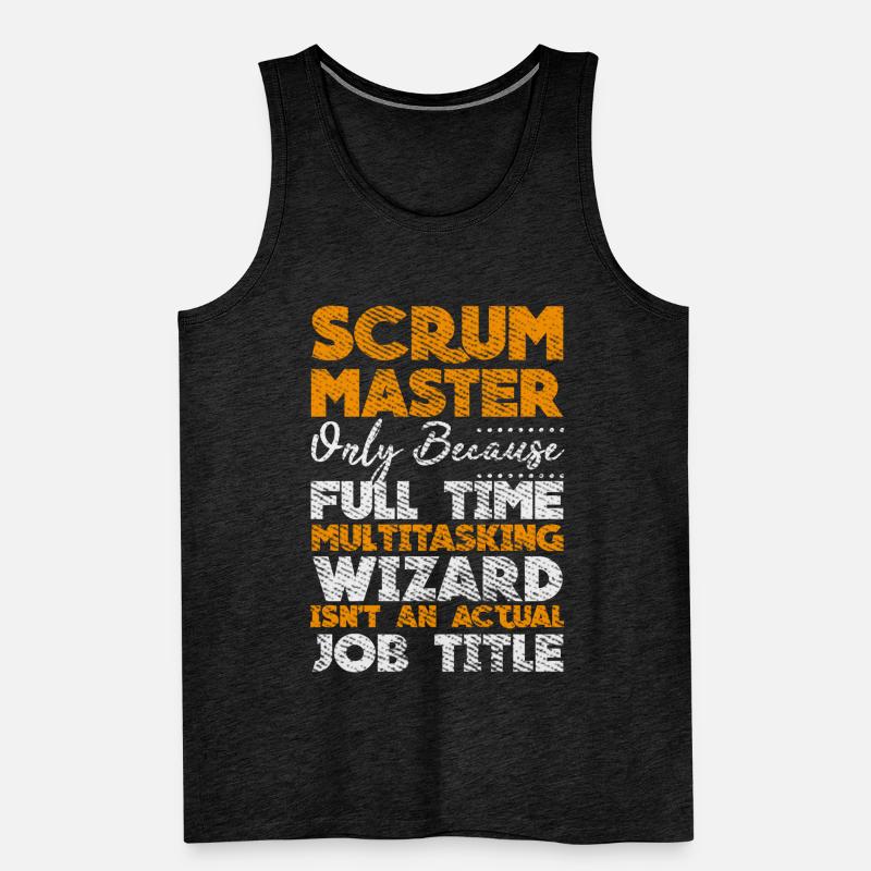 Scrum Master Developer Git Touch Container Docker Men's Premium Organic Tank Top