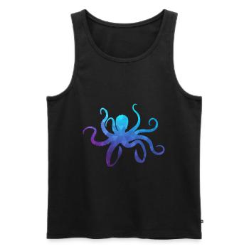 Krake Octopus Polygon Geometrisch Art Natur - Männer Premium Bio Tank Top - Schwarz - Vorne - AI Model Male 178 light (178cm)