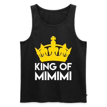 King Of Mimimi Statement Ironie Spruch - Männer Premium Bio Tank Top - Schwarz - Vorne - AI Model Male 178 light (178cm)