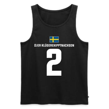 Schwedische Namen Fußball Sauf Mallorca Trikot - Männer Premium Bio Tank Top - Schwarz - Vorne - Michal (187cm)