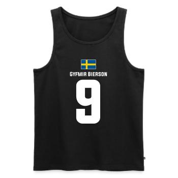 Schwedische Namen Fußball Sauf Mallorca Trikot - Männer Premium Bio Tank Top - Schwarz - Vorne - Michal (187cm)