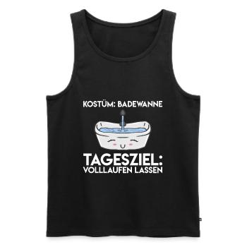 Badewanne Spruch Witzig Karneval Faschings Kostüm - Männer Premium Bio Tank Top - Schwarz - Vorne - Michal (187cm)