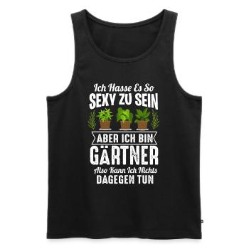 Sexy Gärtner Gartenarbeit Spruch Garten - Männer Premium Bio Tank Top - Schwarz - Vorne - AI Model Male 178 light (178cm)