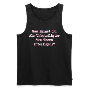 Thema Intelligenz Misanthrop Menschenhass - Männer Premium Bio Tank Top - Schwarz - Vorne - Michal (187cm)
