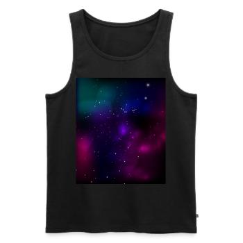 Galaxy - northern lights - Men's Premium Organic Tank Top - black - Front - AI Model Male 178 light (178cm)