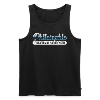 Philosophie Philosoph Philosophen Geschenk - Männer Premium Bio Tank Top - Schwarz - Vorne - AI Model Male 178 light (178cm)