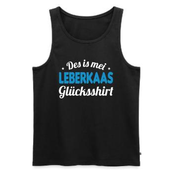 Leberkäs Leberkäse Leberkas Zefix Geschenk - Männer Premium Bio Tank Top - Schwarz - Vorne - AI Model Male 178 light (178cm)
