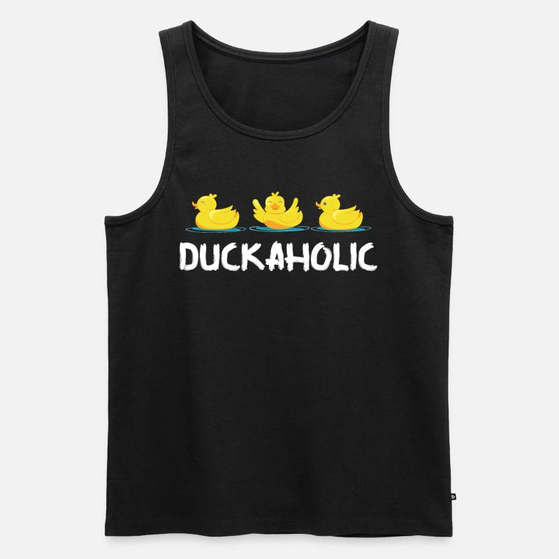 Canards d'élevage de canards en caoutchouc - Débardeur bio Premium Homme - noir