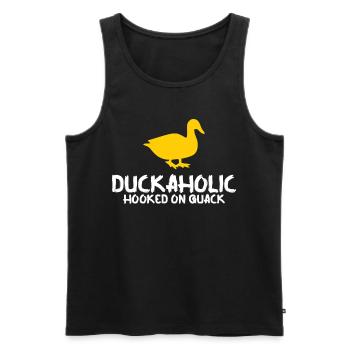 Canards d'élevage de canards en caoutchouc - Débardeur bio Premium Homme - noir - Devant - AI Model Male 178 light (178cm)