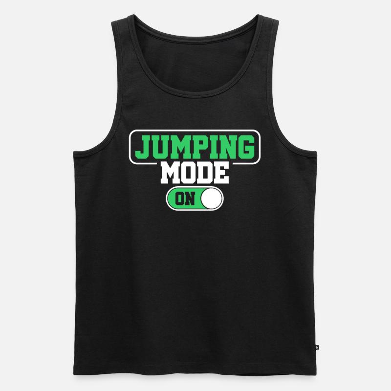 Trampolin - Männer Premium Bio Tank Top - Schwarz