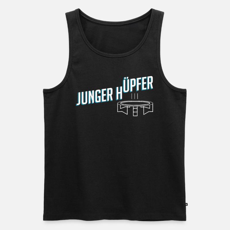 Trampolin - Männer Premium Bio Tank Top - Schwarz