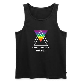 LGBT CSD Gay Pride Geschenk Shirt - Débardeur bio Premium Homme - noir - Devant - AI Model Male 178 light (178cm)