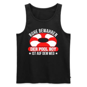 Bademeister - Männer Premium Bio Tank Top - Schwarz - Vorne - Michal (187cm)