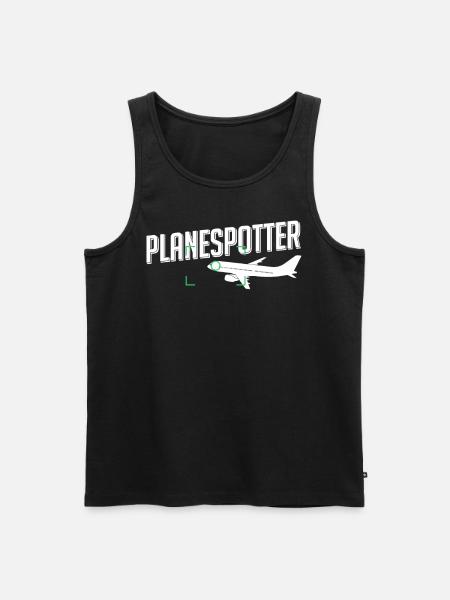 Planespotter - Männer Premium Bio Tank Top - Schwarz