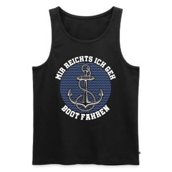 Boot - Männer Premium Bio Tank Top - Schwarz - Vorne - Michal (187cm)