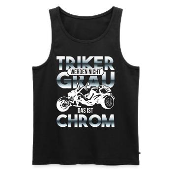 Trike - Männer Premium Bio Tank Top - Schwarz - Vorne - Michal (187cm)