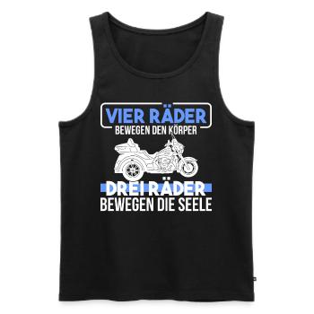 Trike - Männer Premium Bio Tank Top - Schwarz - Vorne - Michal (187cm)