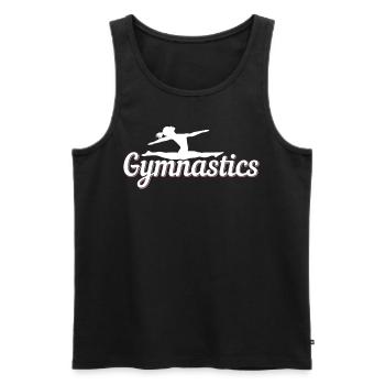 do gymnastics - Men's Premium Organic Tank Top - black - Front - AI Model Male 178 light (178cm)