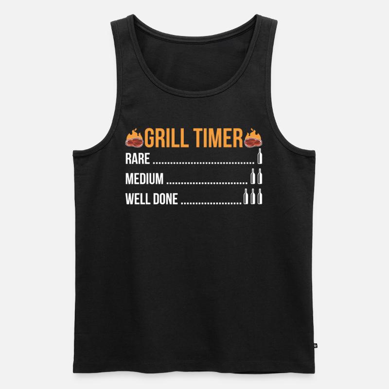 Grillen - Männer Premium Bio Tank Top - Schwarz